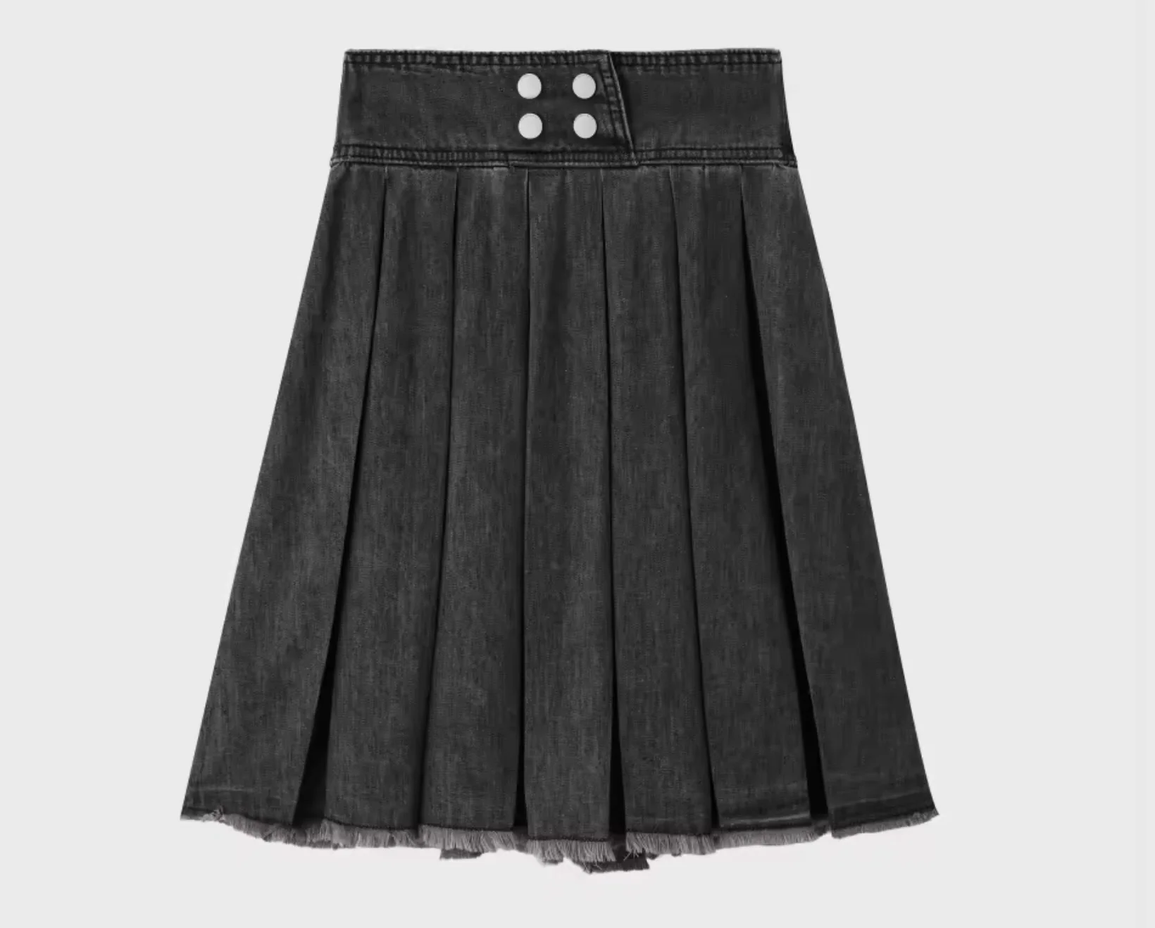 Girl Pleat Skirt- Black Denim Collection