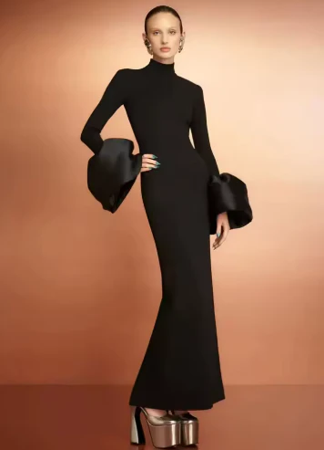 Gown With Sleeve Detail