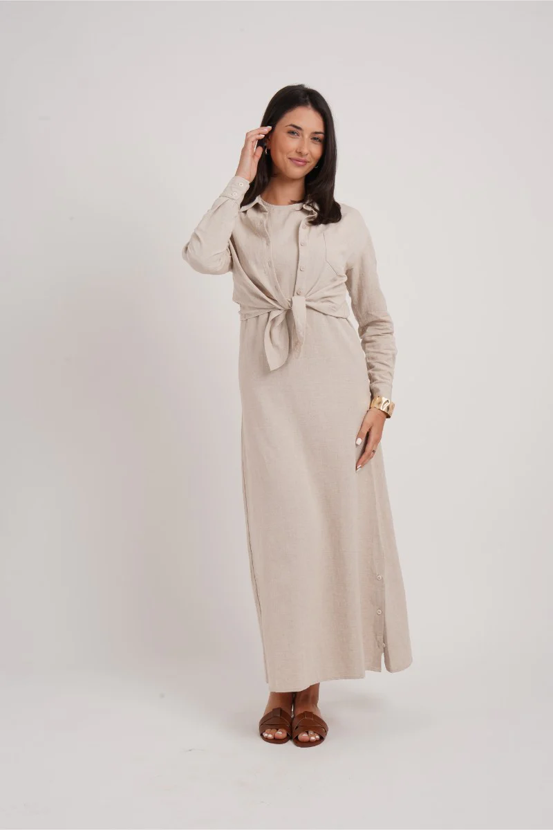 Beige Linen Set