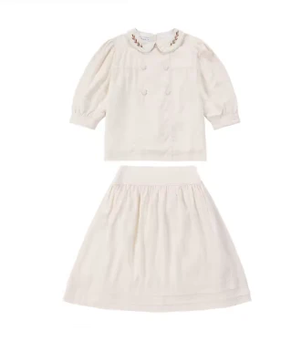 Beige Linen Teen Set