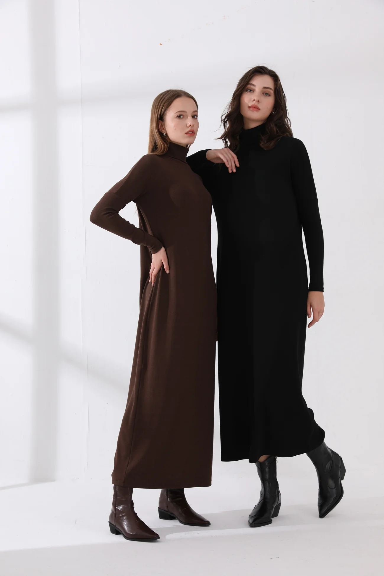 Ribbed Turtleneck Dress - Image 4