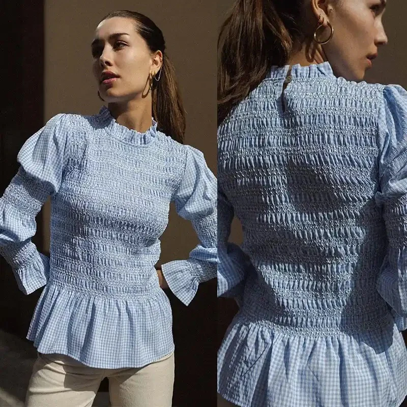 Ruched Peplum Top - Image 2
